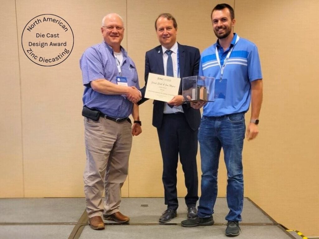 Zinc Die Cast Design Award | Award Winning Die Cast Custom Designs Design Engineers Jacob Stoll and Jim Myers