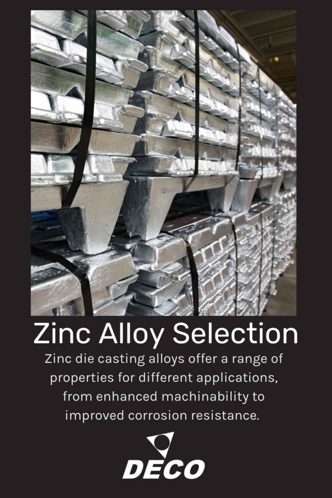 Zinc Alloy Bars Text On Image: Zinc Alloy Selection Zinc Die Casting Alloys Offer a Range of properties for different applications, for enhanced machinability to improve corrosion resistance